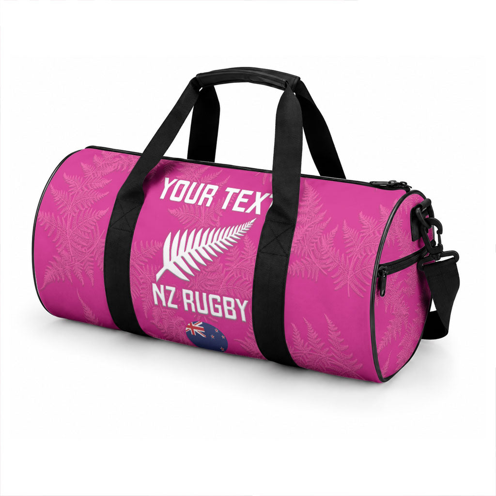 Custom New Zealand Silver Fern Rugby Duffle Bag Go Aotearoa - Pink Version