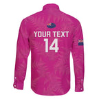 Custom New Zealand Silver Fern Rugby Family Matching Tank Maxi Dress and Hawaiian Shirt Go Aotearoa - Pink Version