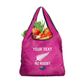 Custom New Zealand Silver Fern Rugby Grocery Bag Go Aotearoa - Pink Version