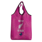 Custom New Zealand Silver Fern Rugby Grocery Bag Go Aotearoa - Pink Version