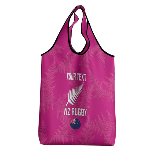 Custom New Zealand Silver Fern Rugby Grocery Bag Go Aotearoa - Pink Version