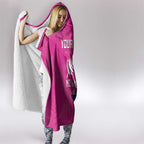 Custom New Zealand Silver Fern Rugby Hooded Blanket Go Aotearoa - Pink Version