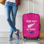 Custom New Zealand Silver Fern Rugby Luggage Cover Go Aotearoa - Pink Version