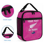 Custom New Zealand Silver Fern Rugby Lunch Bag Go Aotearoa - Pink Version