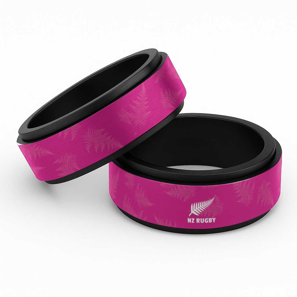 New Zealand Silver Fern Rugby Spinner Ring Go Aotearoa Champions Pink - Aussie Hoodie
