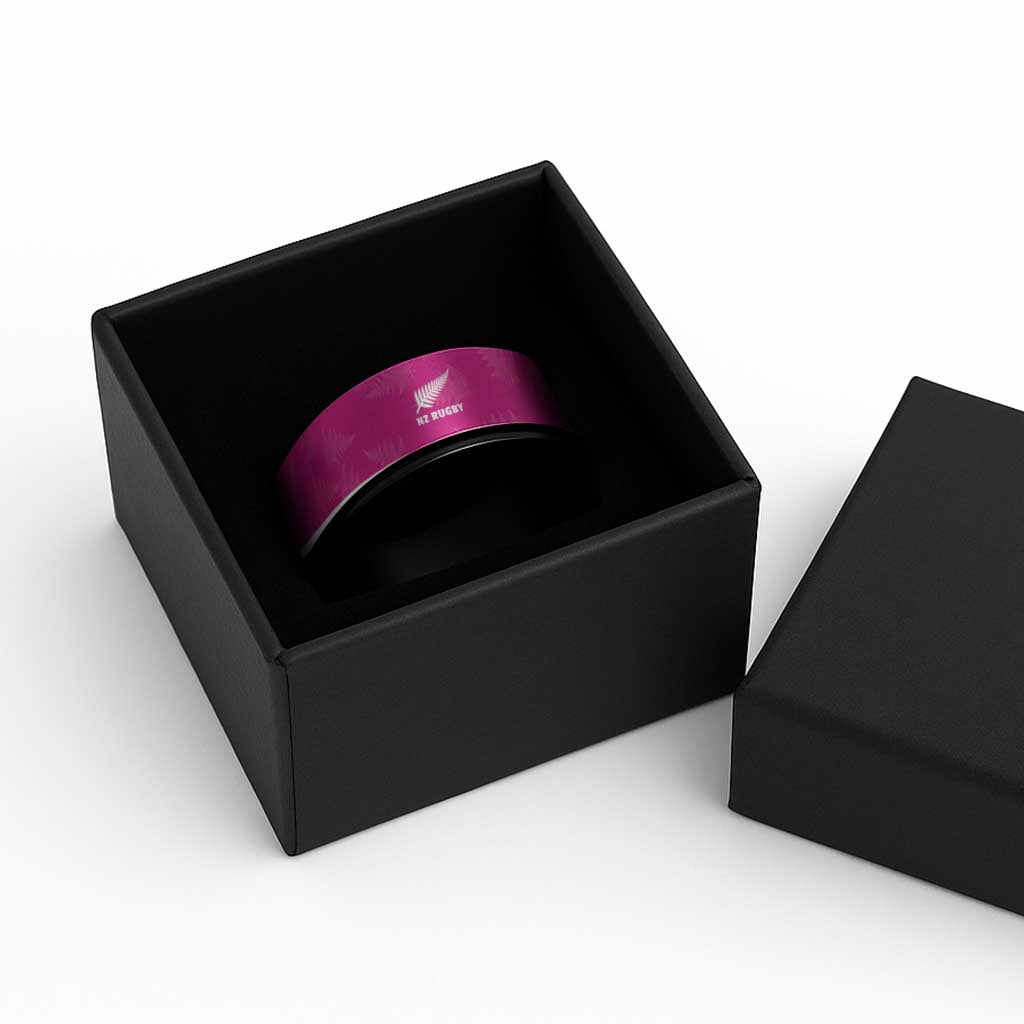 New Zealand Silver Fern Rugby Spinner Ring Go Aotearoa Champions Pink - Aussie Hoodie