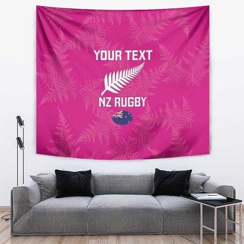 Custom New Zealand Silver Fern Rugby Tapestry Go Aotearoa - Pink Version