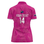 Custom New Zealand Silver Fern Rugby Women Polo Shirt Go Aotearoa - Pink Version