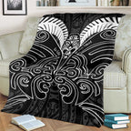 Kia Kaha Te Reo Maori Blanket Aotearoa Hei Tiki With Hongi