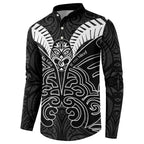 Kia Kaha Te Reo Maori Button Sweatshirt Aotearoa Hei Tiki With Hongi