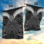 Kia Kaha Te Reo Maori Garden Flag Aotearoa Hei Tiki With Hongi