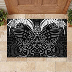 Kia Kaha Te Reo Maori Rubber Doormat Aotearoa Hei Tiki With Hongi