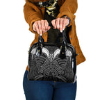 Kia Kaha Te Reo Maori Shoulder Handbag Aotearoa Hei Tiki With Hongi