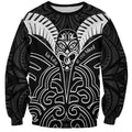 Kia Kaha Te Reo Maori Sweatshirt Aotearoa Hei Tiki With Hongi