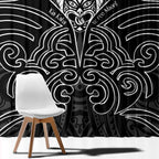 Kia Kaha Te Reo Maori Window Curtain Aotearoa Hei Tiki With Hongi