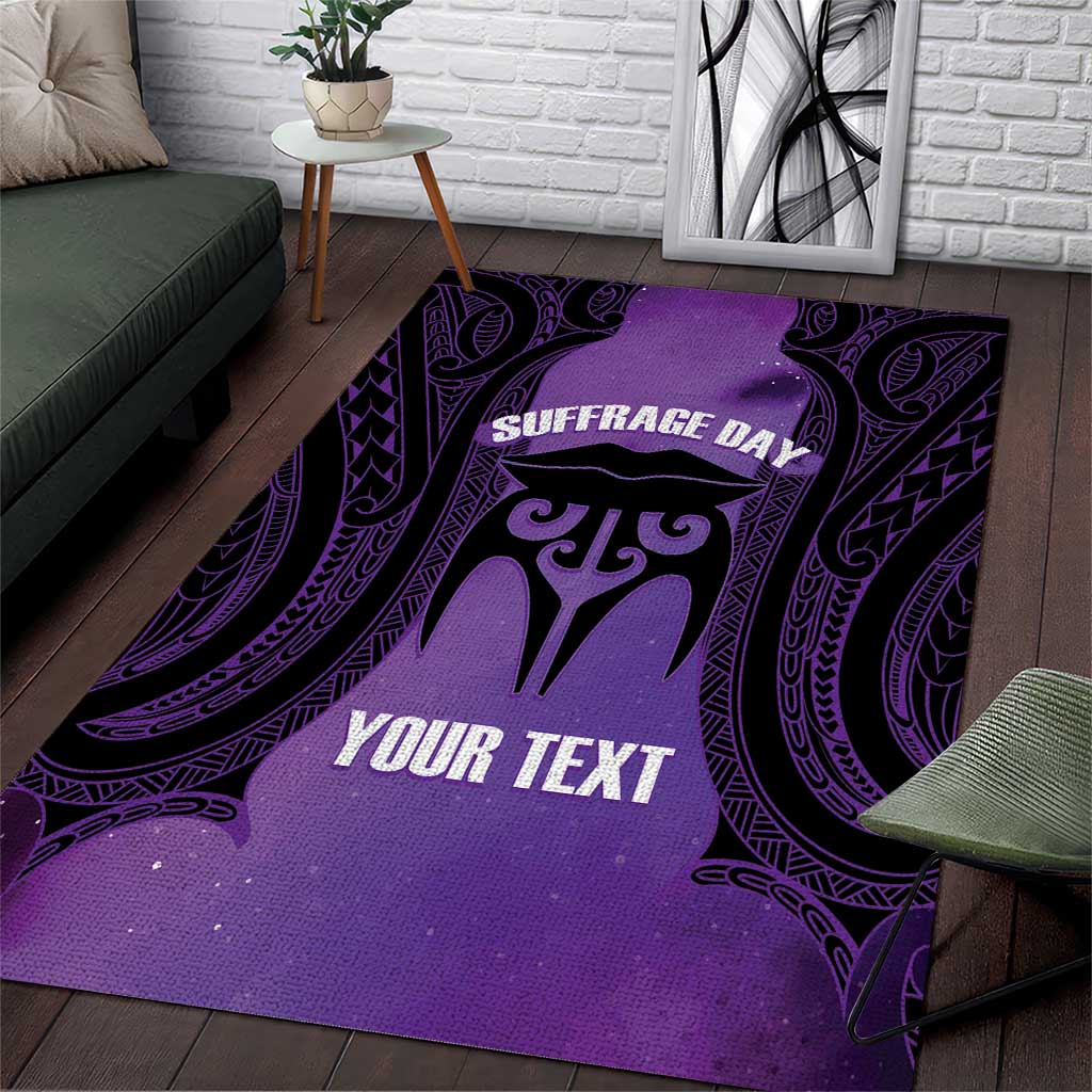 Personalised New Zealand Suffrage Day Area Rug Maori Tattoo Galaxy Vibe - Aussie Hoodie