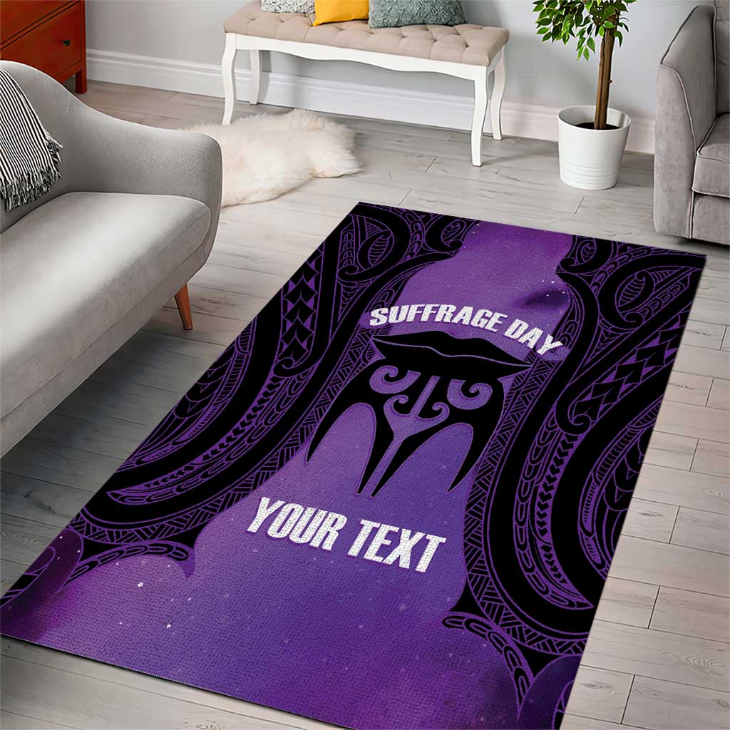 Personalised New Zealand Suffrage Day Area Rug Maori Tattoo Galaxy Vibe - Aussie Hoodie