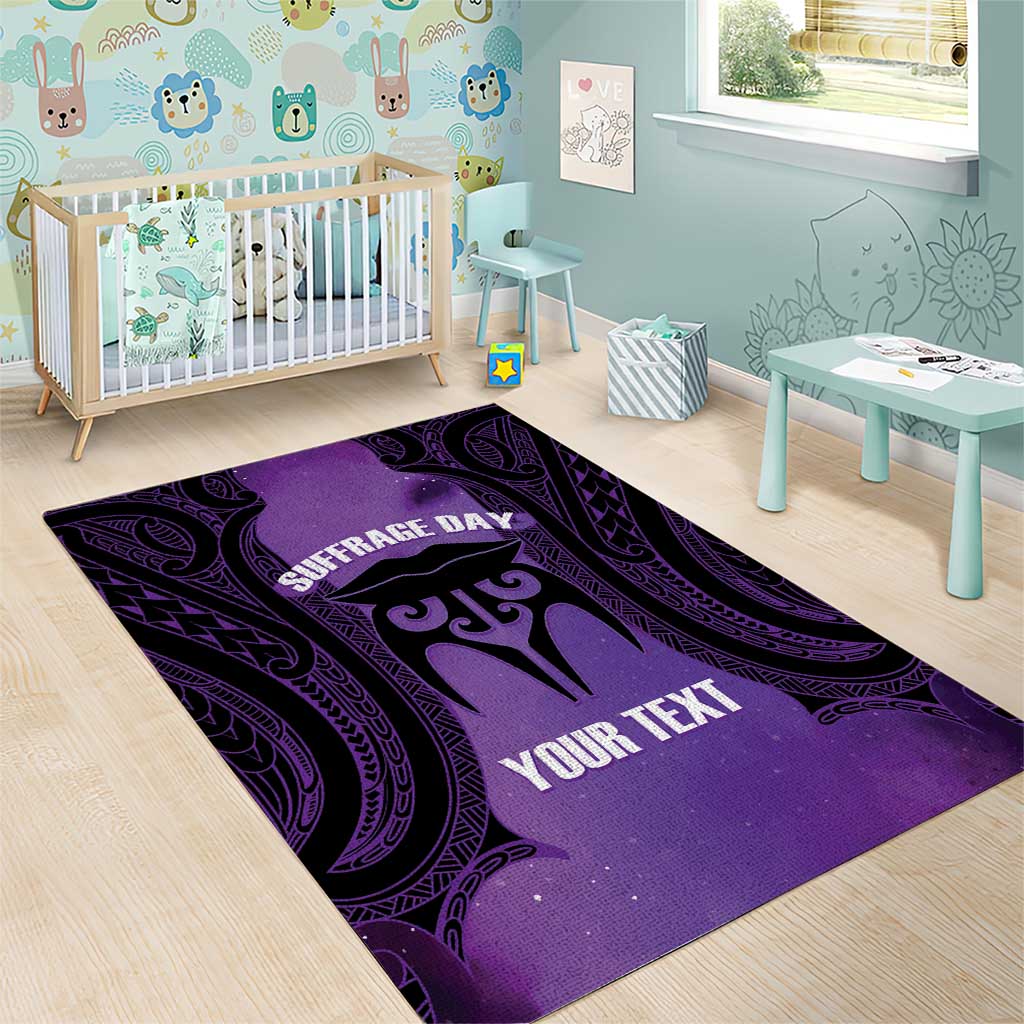 Personalised New Zealand Suffrage Day Area Rug Maori Tattoo Galaxy Vibe - Aussie Hoodie