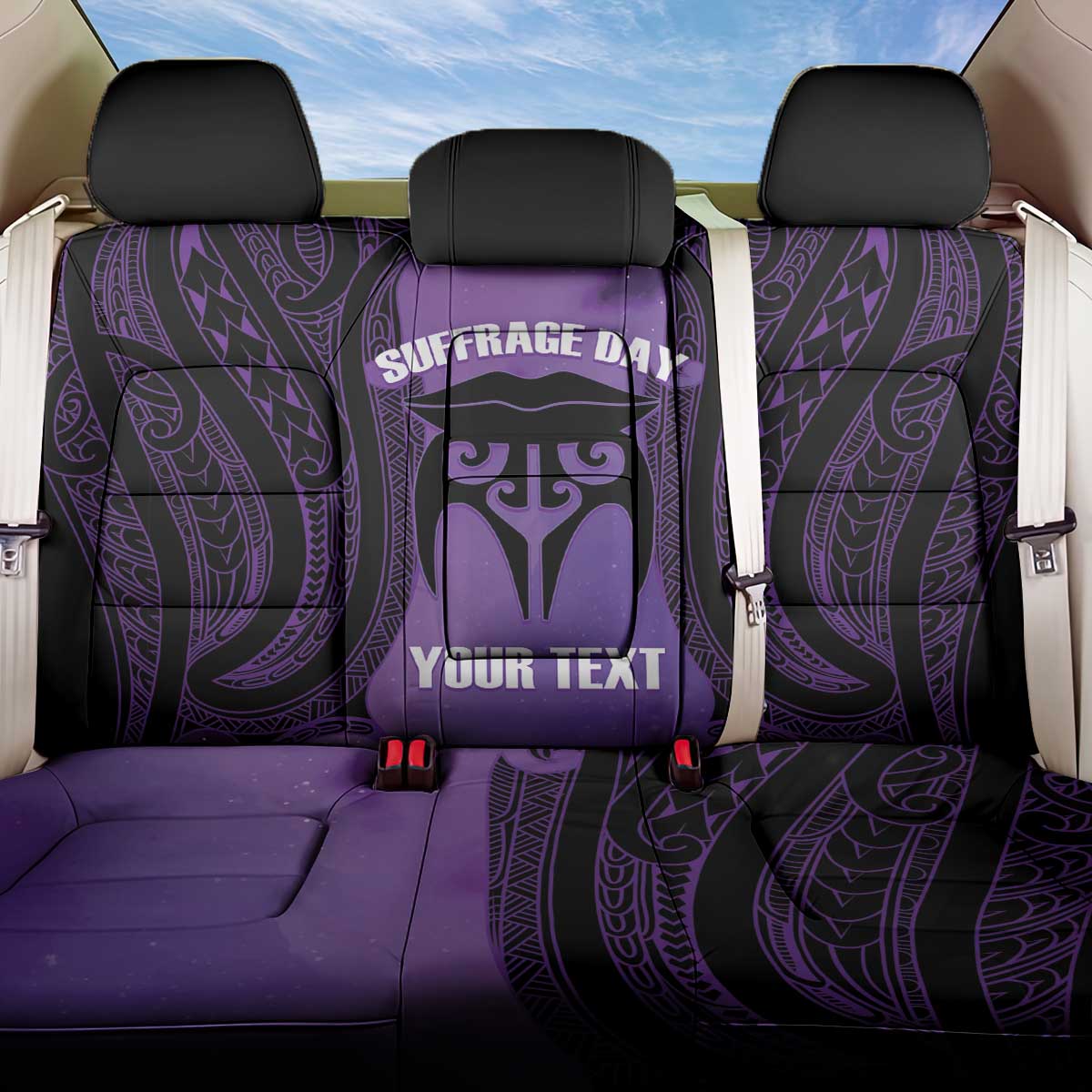 Personalised New Zealand Suffrage Day Back Car Seat Cover Maori Tattoo Galaxy Vibe - Aussie Hoodie