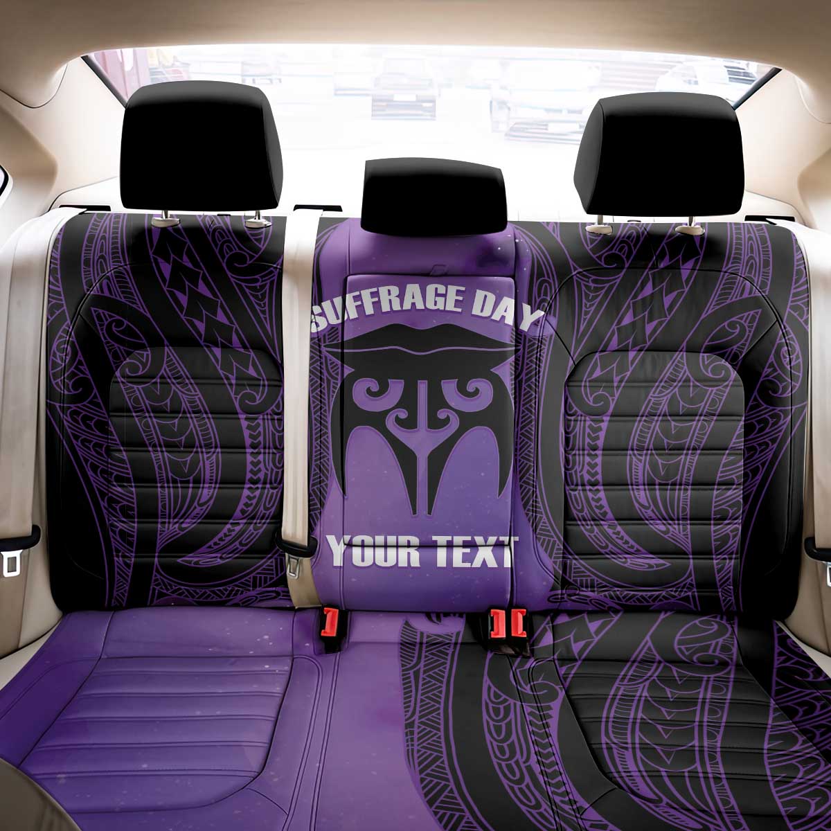 Personalised New Zealand Suffrage Day Back Car Seat Cover Maori Tattoo Galaxy Vibe - Aussie Hoodie