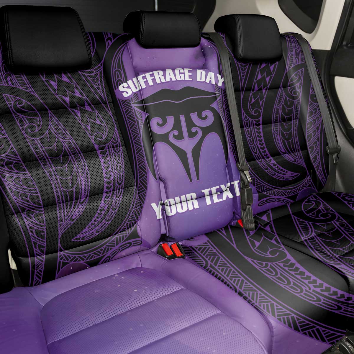 Personalised New Zealand Suffrage Day Back Car Seat Cover Maori Tattoo Galaxy Vibe - Aussie Hoodie