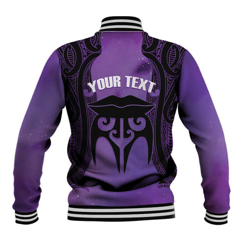 Personalised New Zealand Suffrage Day Baseball Jacket Maori Tattoo Galaxy Vibe - Aussie Hoodie