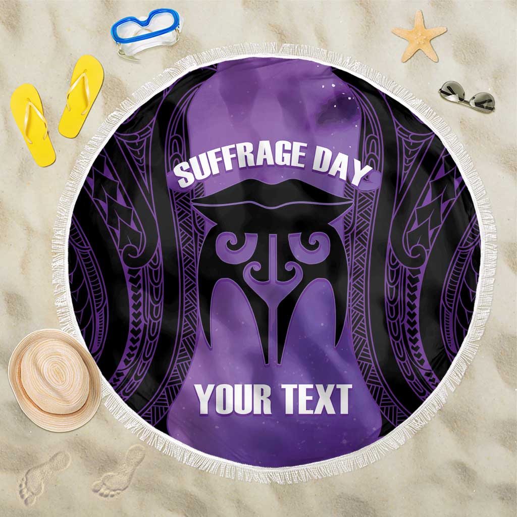 Personalised New Zealand Suffrage Day Beach Blanket Maori Tattoo Galaxy Vibe - Aussie Hoodie