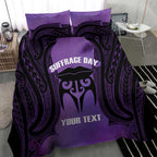 Personalised New Zealand Suffrage Day Bedding Set Maori Tattoo Galaxy Vibe - Aussie Hoodie