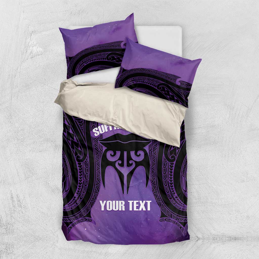 Personalised New Zealand Suffrage Day Bedding Set Maori Tattoo Galaxy Vibe - Aussie Hoodie