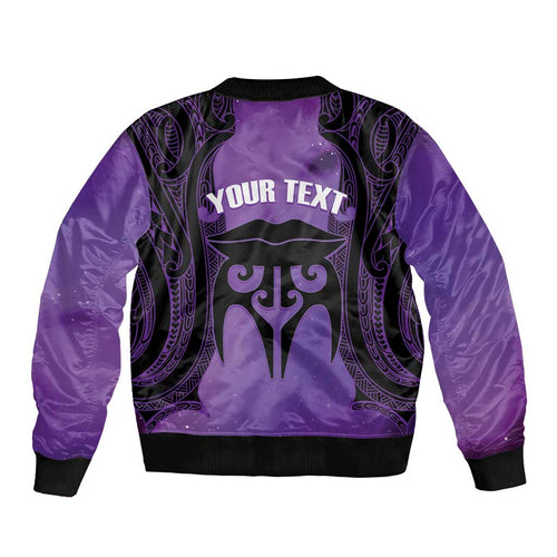 Personalised New Zealand Suffrage Day Bomber Jacket Maori Tattoo Galaxy Vibe - Aussie Hoodie