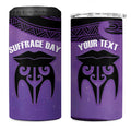 Personalised New Zealand Suffrage Day 4 in 1 Can Cooler Tumbler Maori Tattoo Galaxy Vibe - Aussie Hoodie