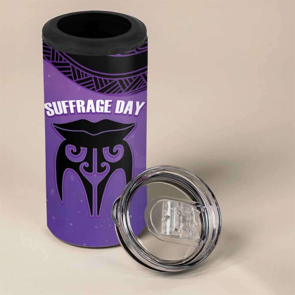 Personalised New Zealand Suffrage Day 4 in 1 Can Cooler Tumbler Maori Tattoo Galaxy Vibe - Aussie Hoodie