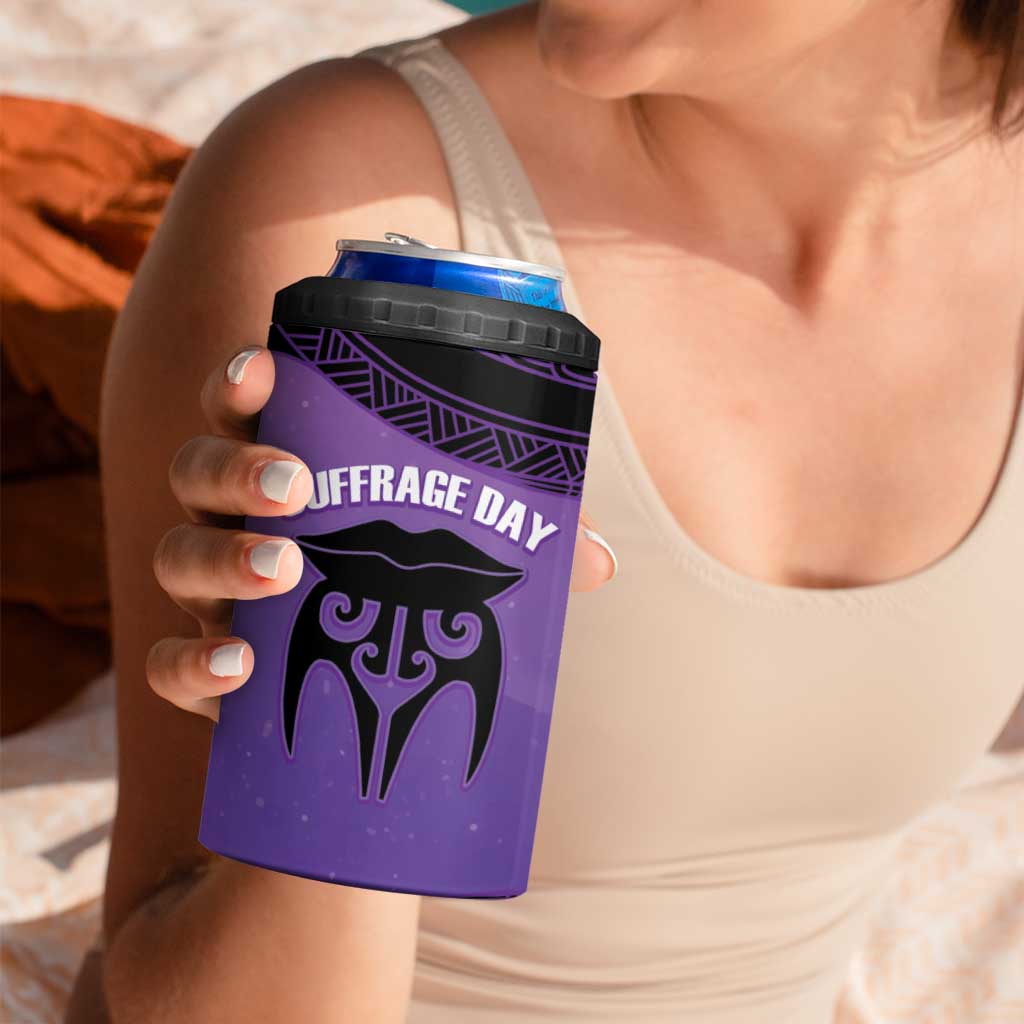 Personalised New Zealand Suffrage Day 4 in 1 Can Cooler Tumbler Maori Tattoo Galaxy Vibe - Aussie Hoodie