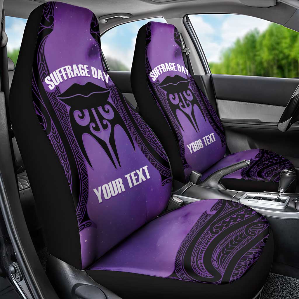 Personalised New Zealand Suffrage Day Car Seat Cover Maori Tattoo Galaxy Vibe - Aussie Hoodie