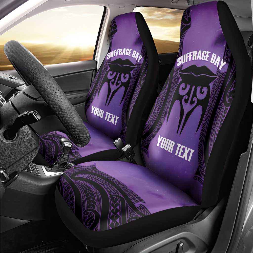 Personalised New Zealand Suffrage Day Car Seat Cover Maori Tattoo Galaxy Vibe - Aussie Hoodie
