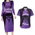 Personalised New Zealand Suffrage Day Couples Matching Long Sleeve Bodycon Dress and Hawaiian Shirt Maori Tattoo Galaxy Vibe - Aussie Hoodie