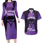 Personalised New Zealand Suffrage Day Couples Matching Long Sleeve Bodycon Dress and Hawaiian Shirt Maori Tattoo Galaxy Vibe - Aussie Hoodie