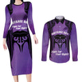Personalised New Zealand Suffrage Day Couples Matching Long Sleeve Bodycon Dress and Long Sleeve Button Shirt Maori Tattoo Galaxy Vibe - Aussie Hoodie