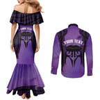 Personalised New Zealand Suffrage Day Couples Matching Mermaid Dress and Long Sleeve Button Shirt Maori Tattoo Galaxy Vibe - Aussie Hoodie