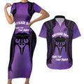 Personalised New Zealand Suffrage Day Couples Matching Short Sleeve Bodycon Dress and Hawaiian Shirt Maori Tattoo Galaxy Vibe - Aussie Hoodie
