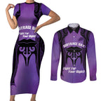 Personalised New Zealand Suffrage Day Couples Matching Short Sleeve Bodycon Dress and Long Sleeve Button Shirt Maori Tattoo Galaxy Vibe - Aussie Hoodie