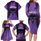 Personalised New Zealand Suffrage Day Family Matching Long Sleeve Bodycon Dress and Hawaiian Shirt Maori Tattoo Galaxy Vibe - Aussie Hoodie