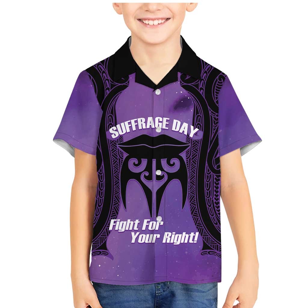 Personalised New Zealand Suffrage Day Family Matching Mermaid Dress and Hawaiian Shirt Maori Tattoo Galaxy Vibe - Aussie Hoodie