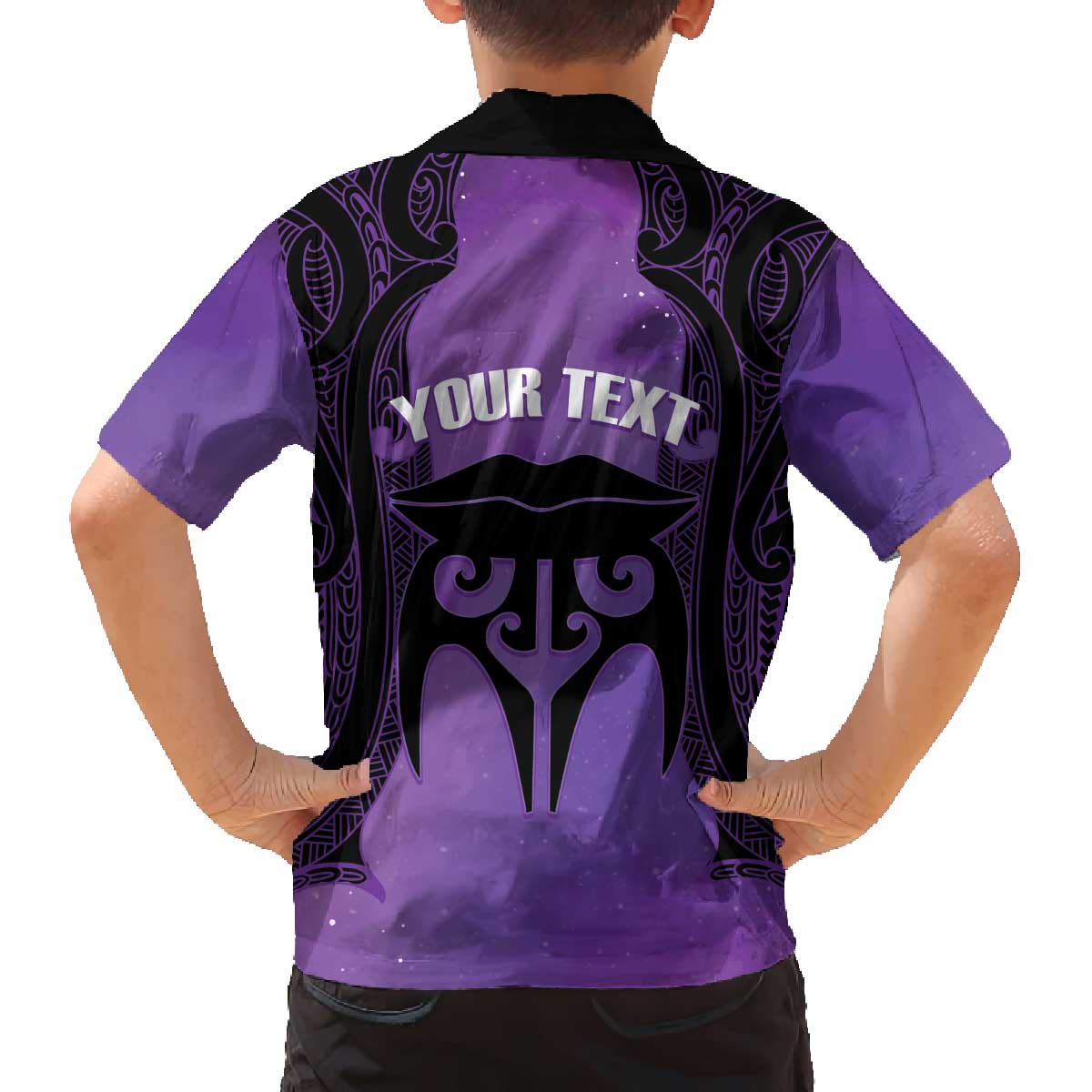 Personalised New Zealand Suffrage Day Family Matching Off The Shoulder Long Sleeve Dress and Hawaiian Shirt Maori Tattoo Galaxy Vibe - Aussie Hoodie