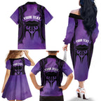 Personalised New Zealand Suffrage Day Family Matching Off The Shoulder Long Sleeve Dress and Hawaiian Shirt Maori Tattoo Galaxy Vibe - Aussie Hoodie