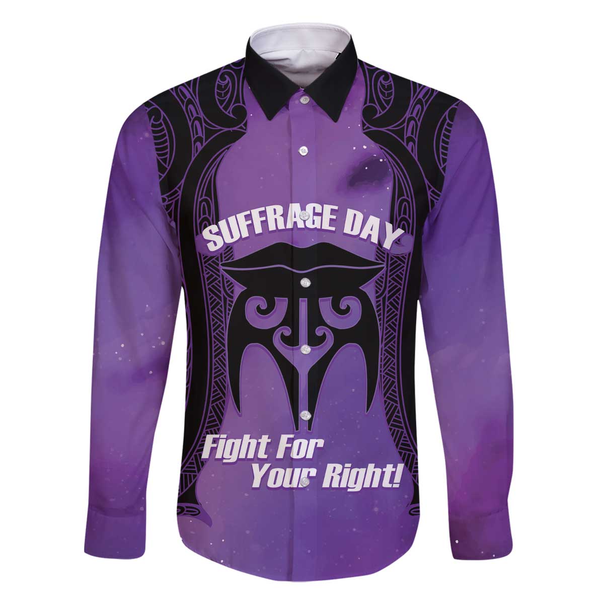 Personalised New Zealand Suffrage Day Family Matching Off The Shoulder Long Sleeve Dress and Hawaiian Shirt Maori Tattoo Galaxy Vibe - Aussie Hoodie
