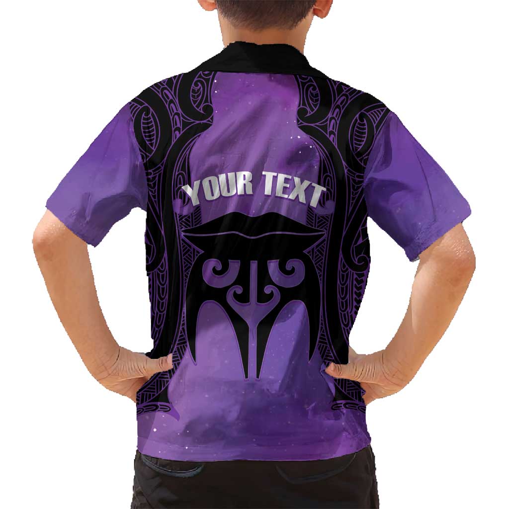 Personalised New Zealand Suffrage Day Family Matching Off Shoulder Maxi Dress and Hawaiian Shirt Maori Tattoo Galaxy Vibe - Aussie Hoodie