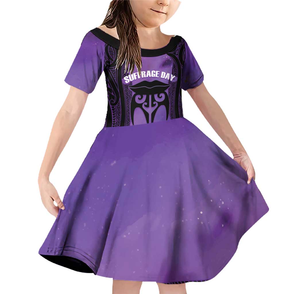 Personalised New Zealand Suffrage Day Family Matching Off Shoulder Short Dress and Hawaiian Shirt Maori Tattoo Galaxy Vibe - Aussie Hoodie
