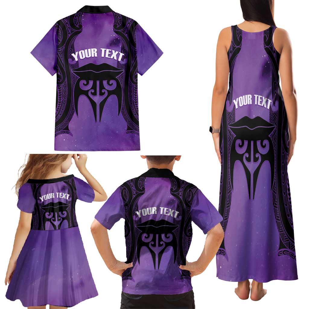Personalised New Zealand Suffrage Day Family Matching Tank Maxi Dress and Hawaiian Shirt Maori Tattoo Galaxy Vibe - Aussie Hoodie