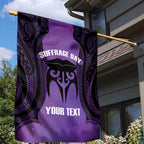 Personalised New Zealand Suffrage Day Garden Flag Maori Tattoo Galaxy Vibe - Aussie Hoodie